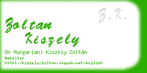 zoltan kiszely business card